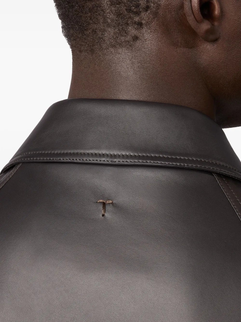 Tod's Korte leren trenchcoat Bruin