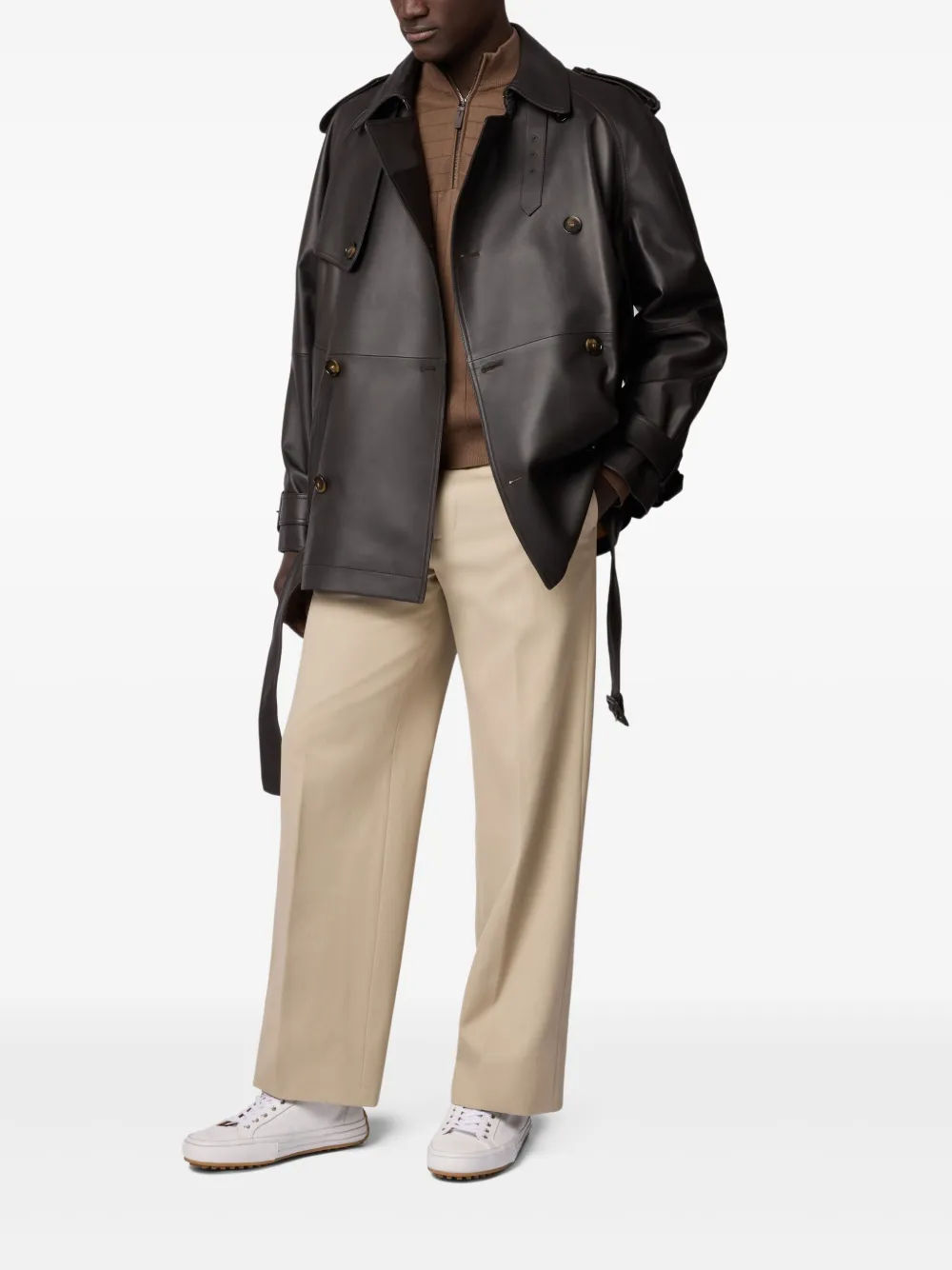 Tod's short leather trench coat | Trench Coats  | Image 2