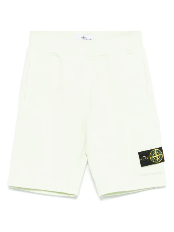 STONE  ロゴパッチショートパンツ Stone Island Junior コンパスパッチ ショートパンツ | グリーン