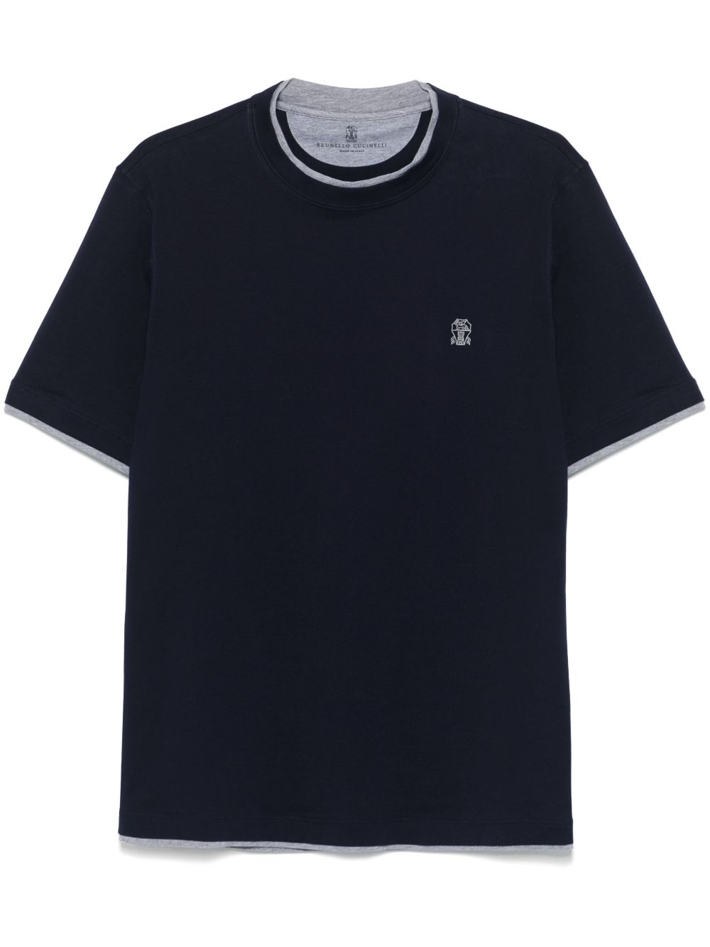 Brunello Cucinelli layered-effect T-shirt - Blue