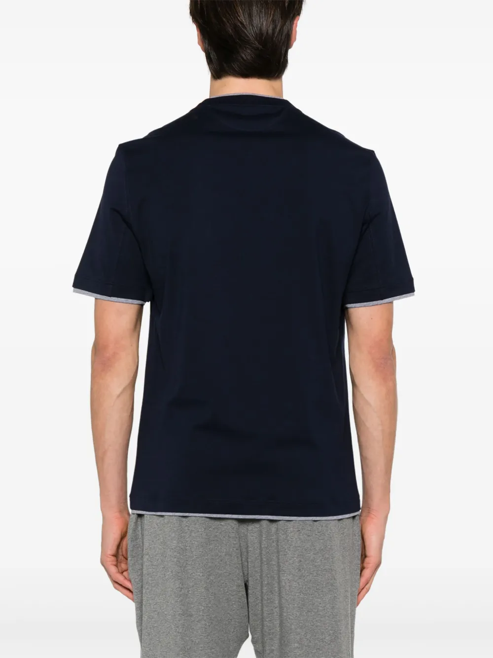 Brunello Cucinelli T-shirt met gelaagd-effect Blauw