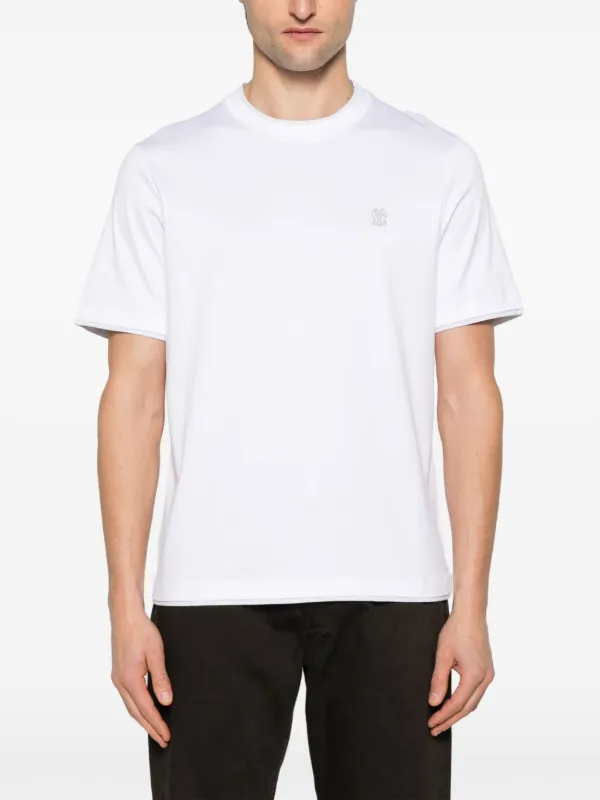 Brunello Cucinelli layered-effect T-shirt | White | FARFETCH ID