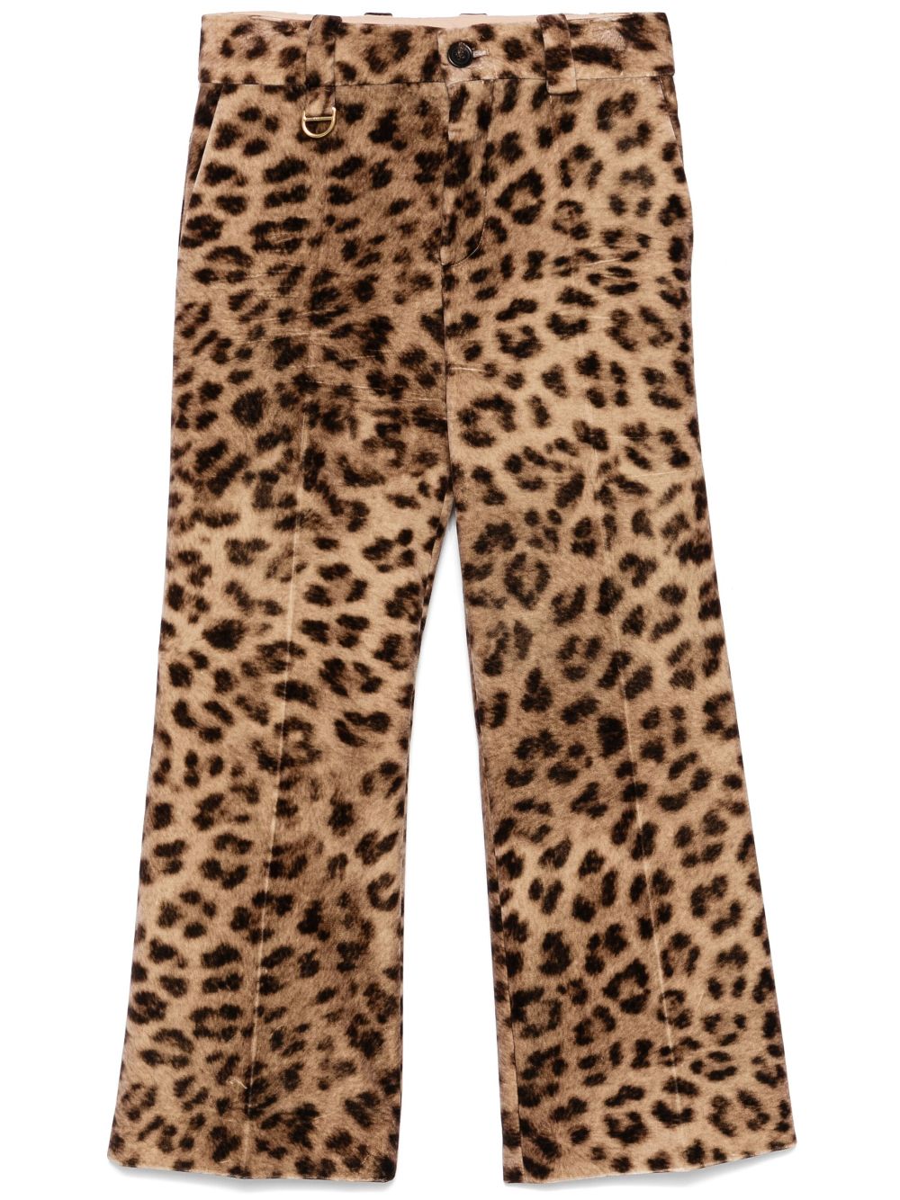 Chloé leopard-print velvet trousers