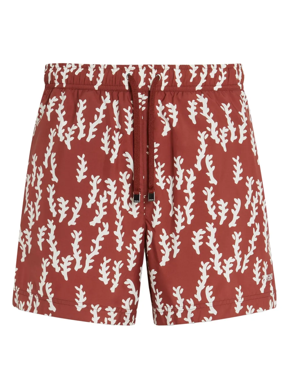 Zegna Badeshorts mit Print | Rot | Image 1