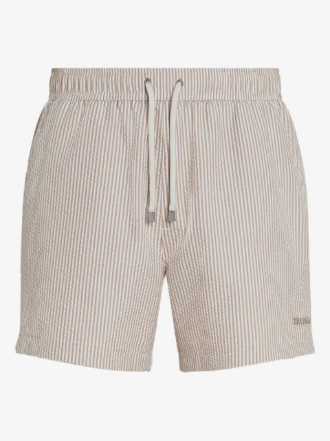 Zegna striped swim shorts