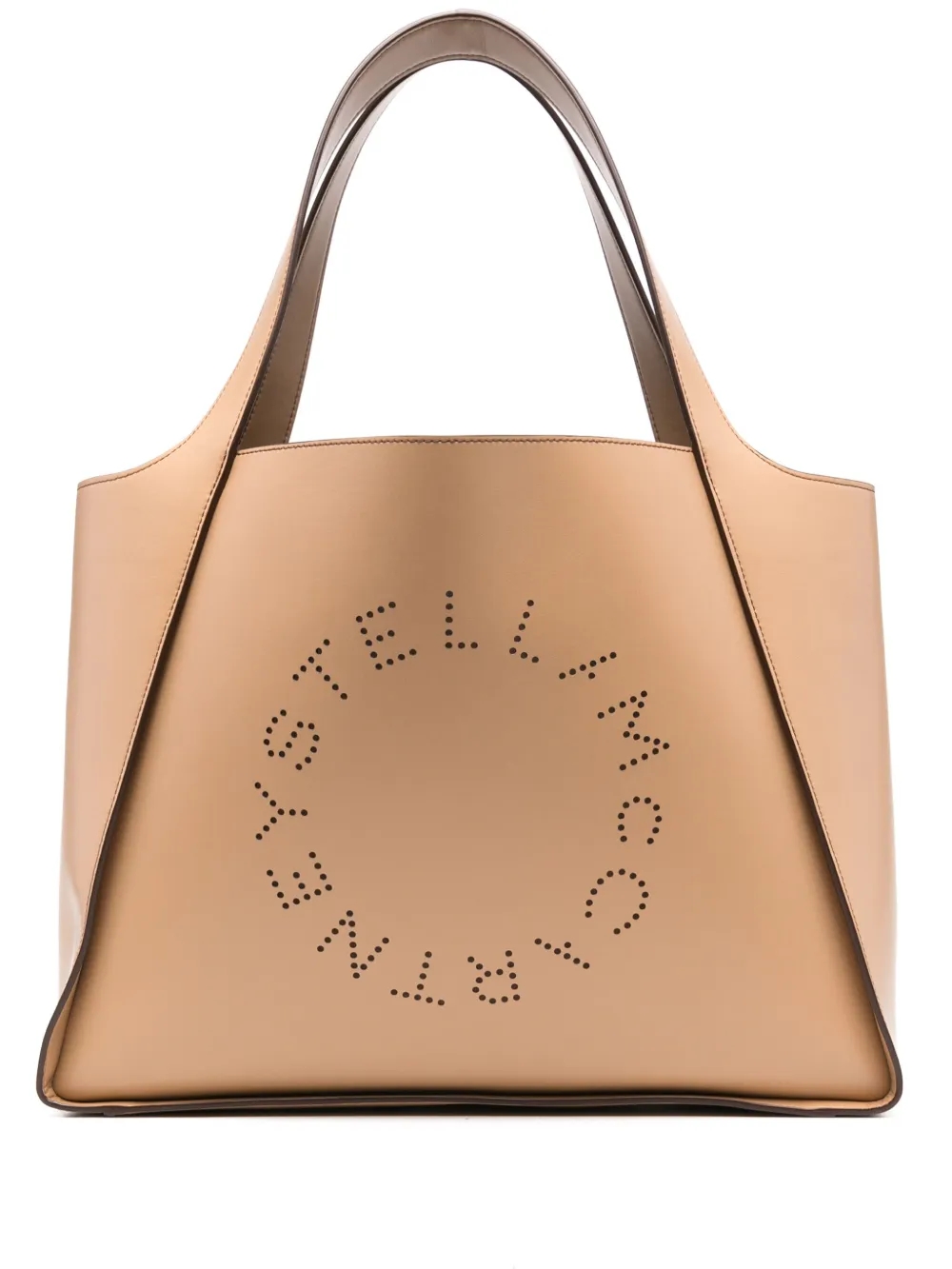 Stella McCartney Shopper met logo Bruin