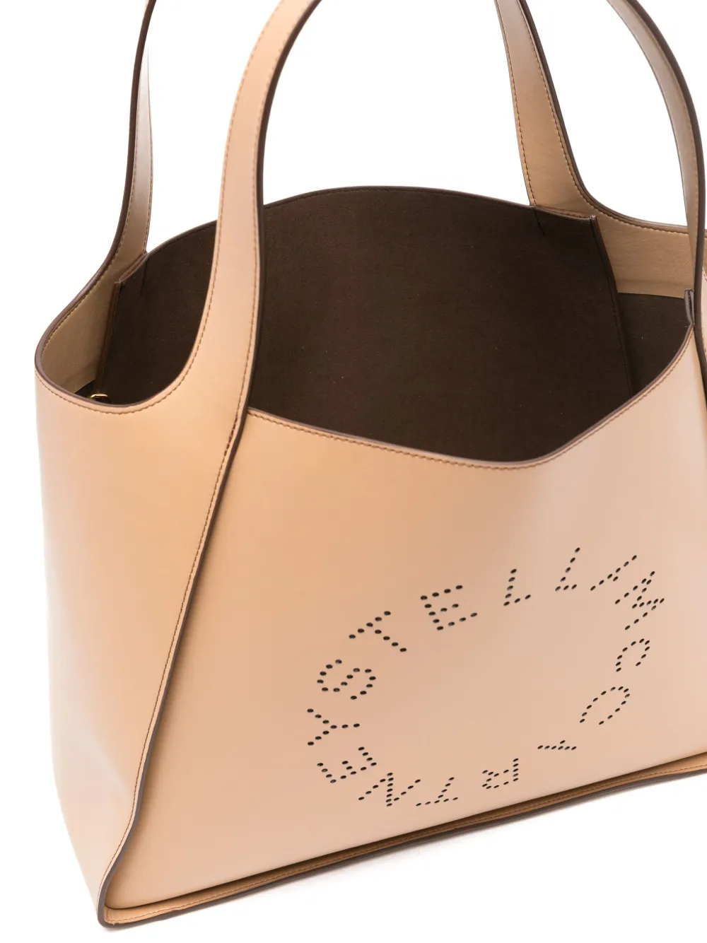 Stella McCartney Shopper met logo Bruin