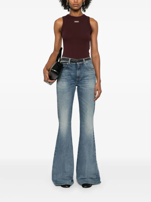 【送料&関税込】Alexander McQueen Flared Denim Jeans Alexander McQueen mid-rise Flared Jeans | Blue | FARFETCH JO