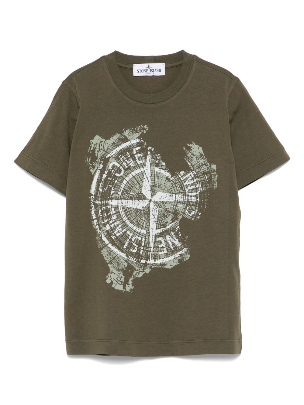 Stone Island Junior T-shirt met print Groen