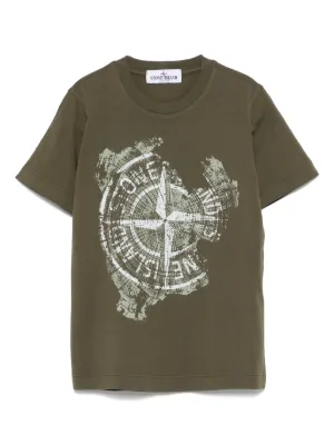 Stone Island Junior カモフラージュ Tシャツ | グリーン | FARFETCH JP