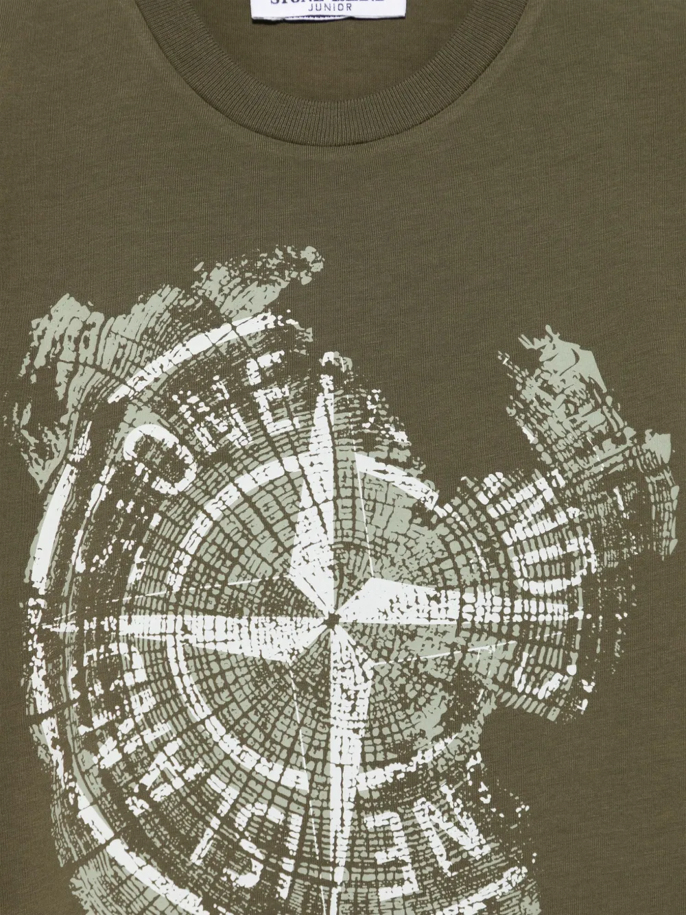 Stone Island Junior T-shirt met print Groen