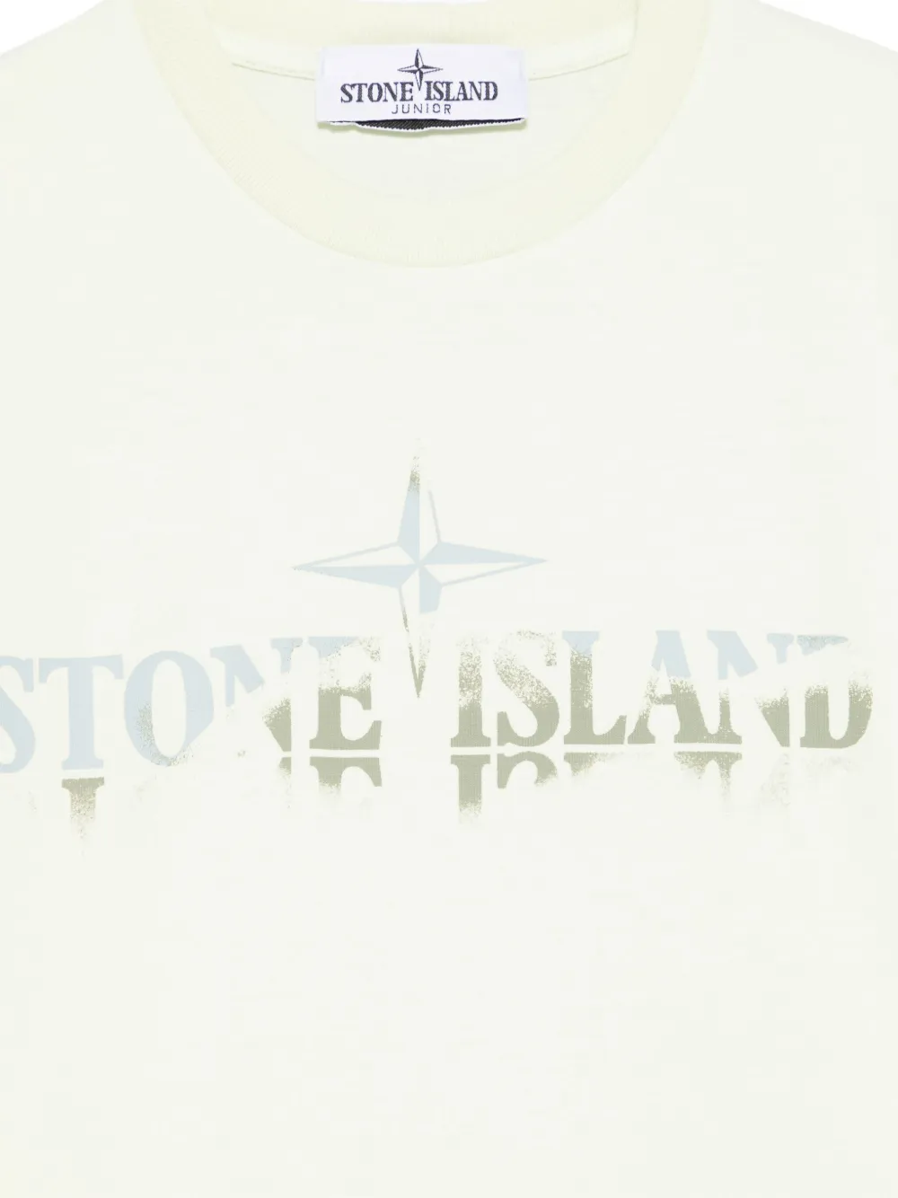 Stone Island Junior T-shirt met logoprint Groen