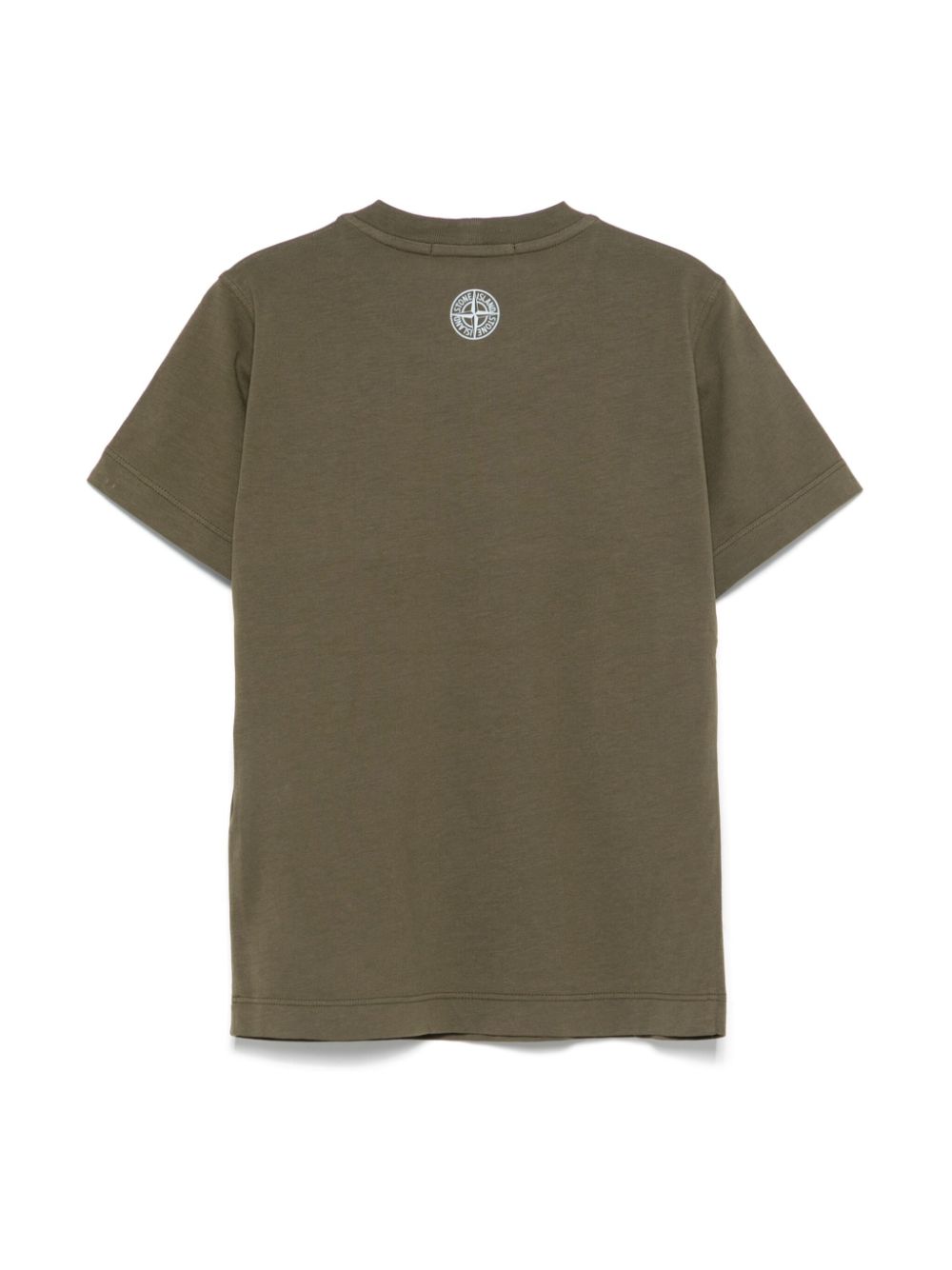 Stone Island Junior T-shirt met logoprint - Groen