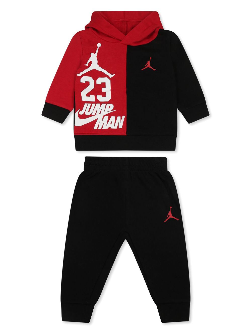 Jordan Kids printed tracksuit set - Black