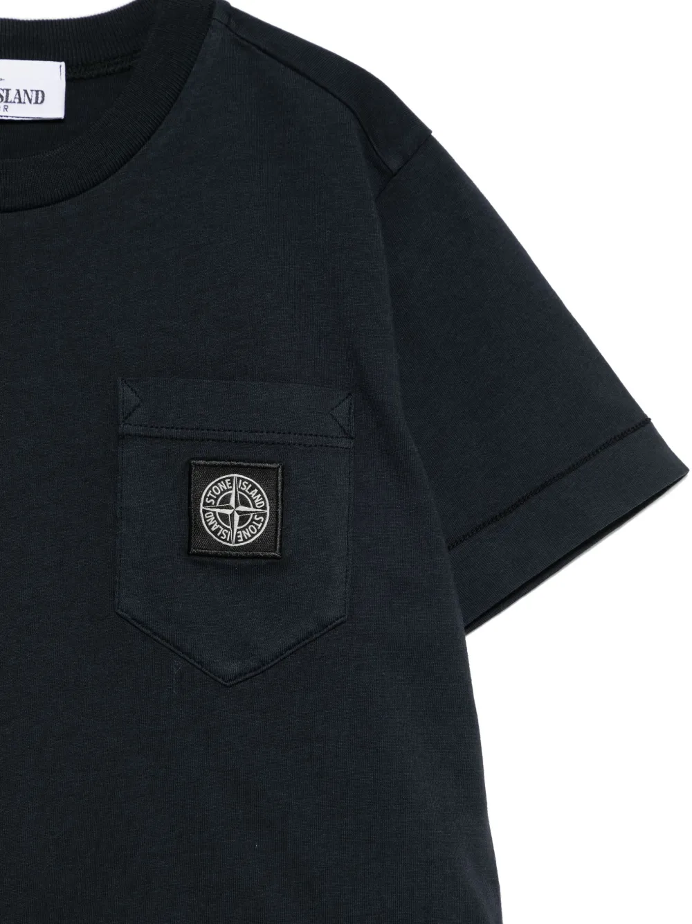 Stone Island Junior T-shirt met Compass-logopatch Blauw