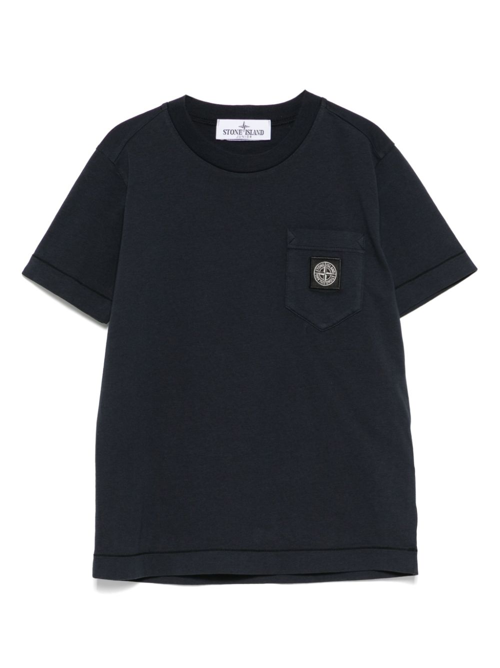 Stone Island Junior T-shirt met Compass-logopatch Blauw