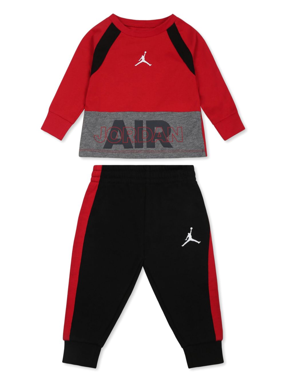 Jordan Kids printed tracksuit set - Red