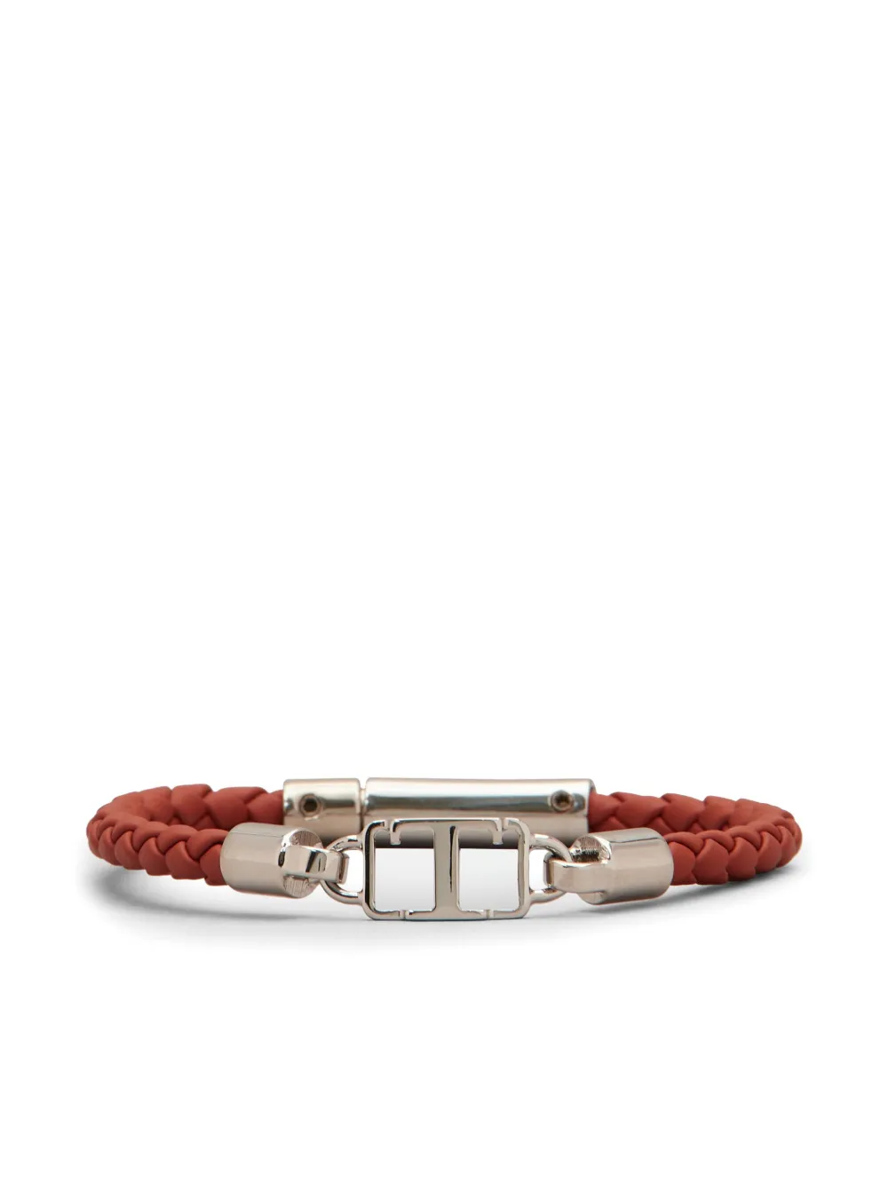 Tod's logo-plaque braided bracelet | Red | Image 1
