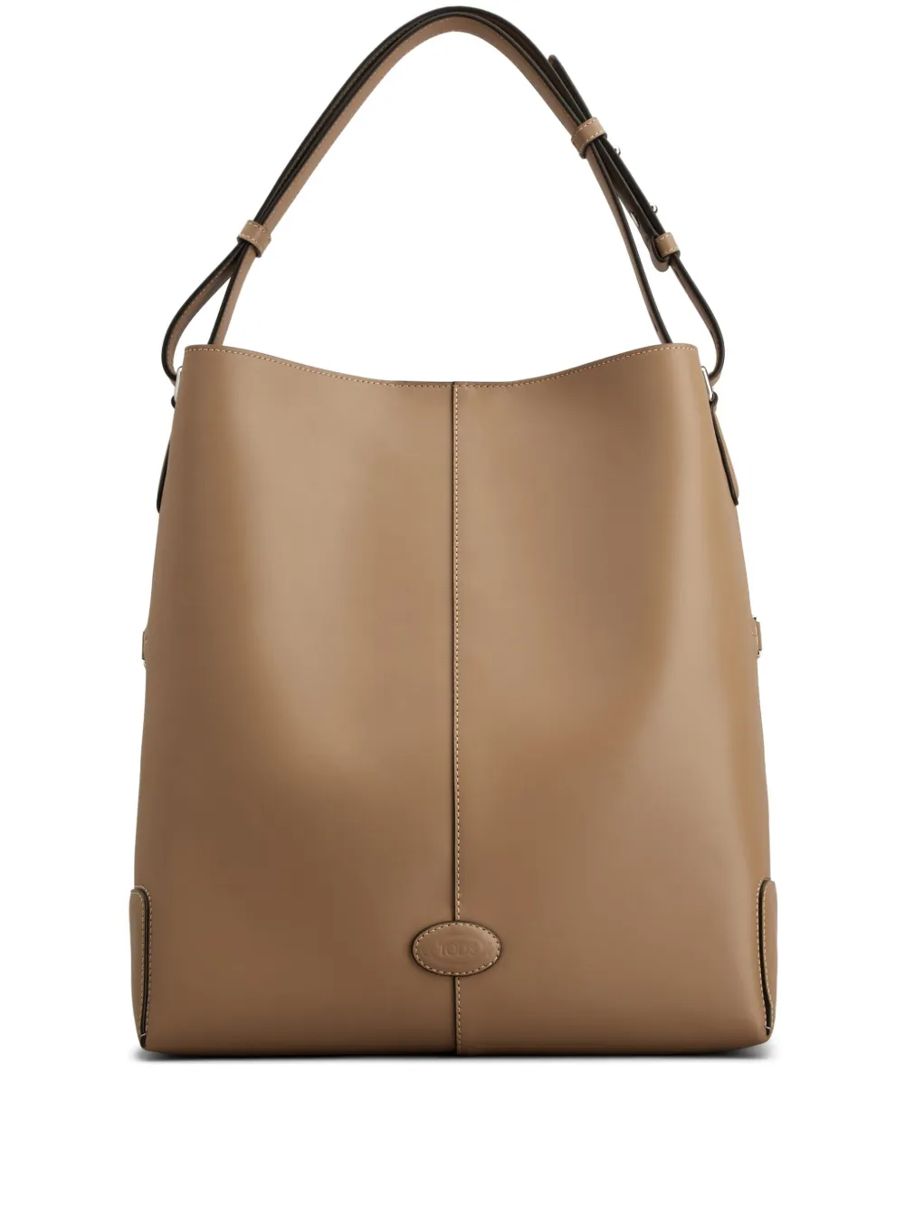 Shop Tod's Small Leather Shoulder Bag In Neutrals