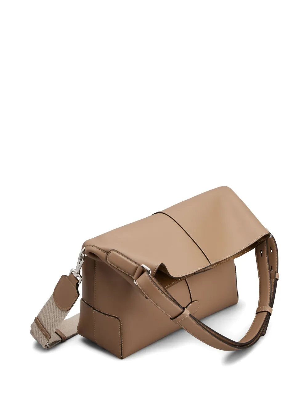 Shop Tod's Small Leather Shoulder Bag In Neutrals