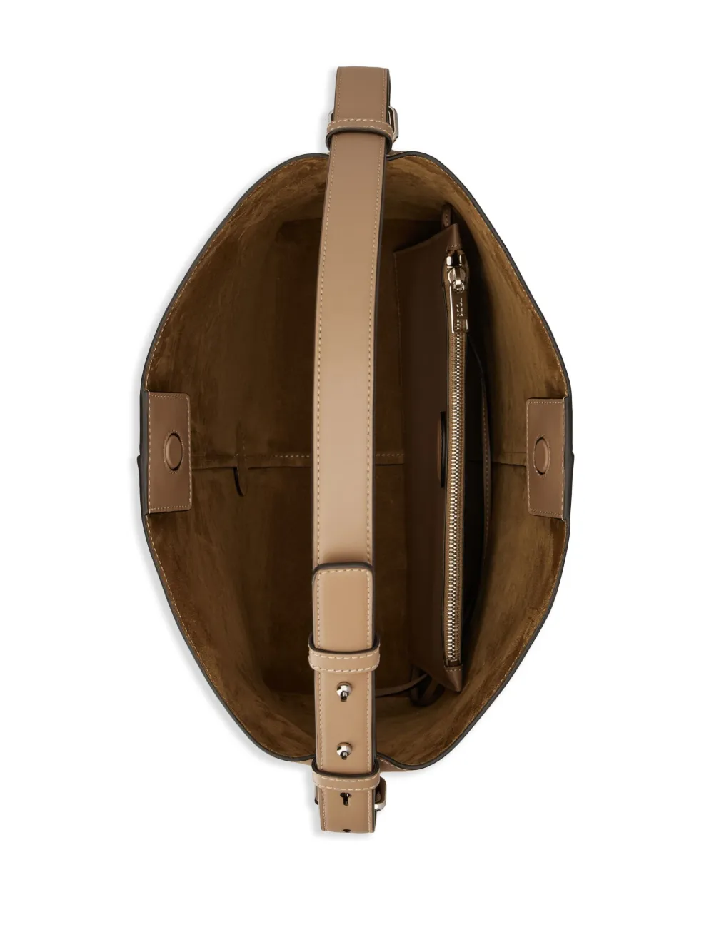 Shop Tod's Small Leather Shoulder Bag In Neutrals