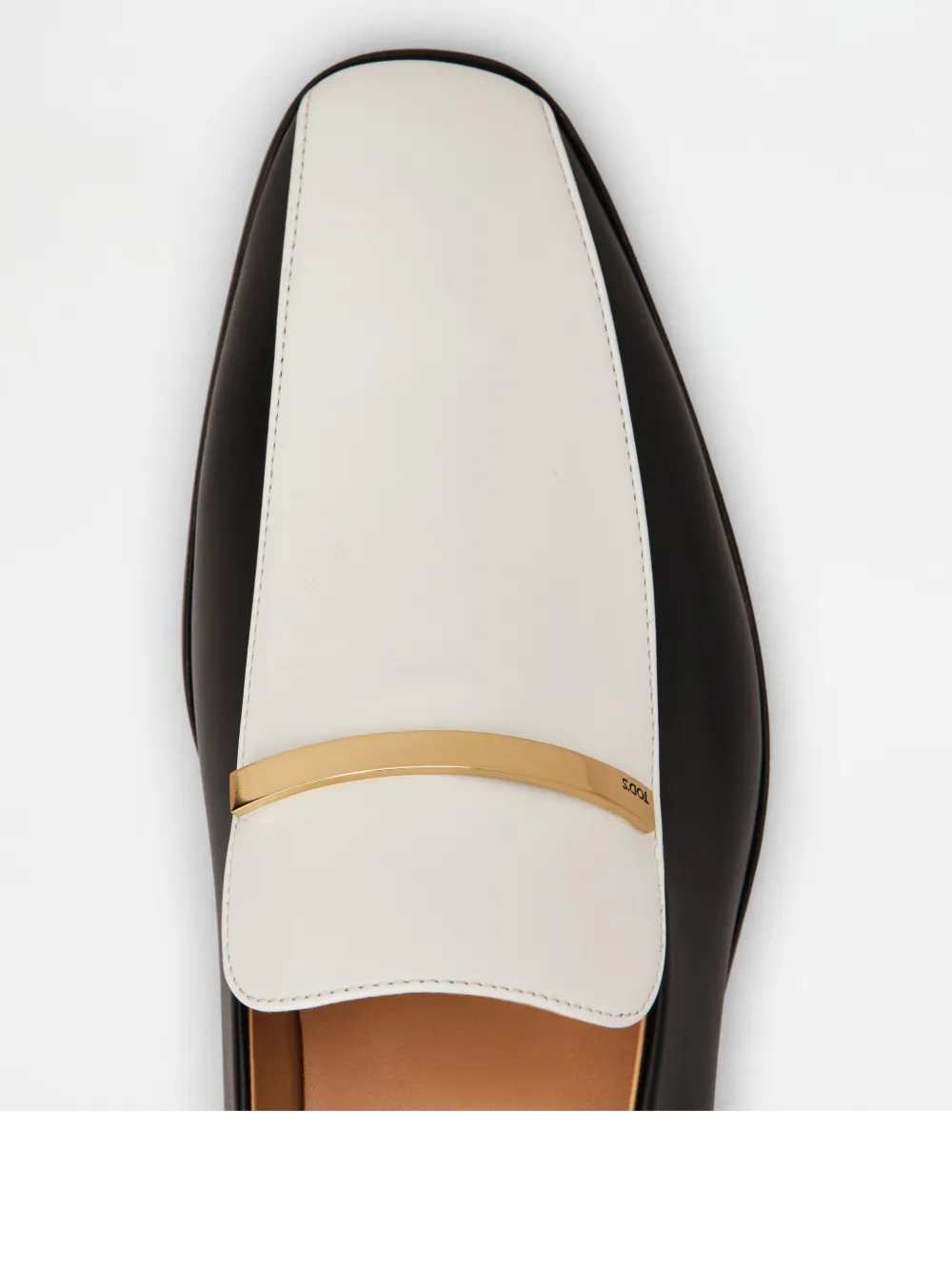 Tod's Two-tone Leather Loafers In Black