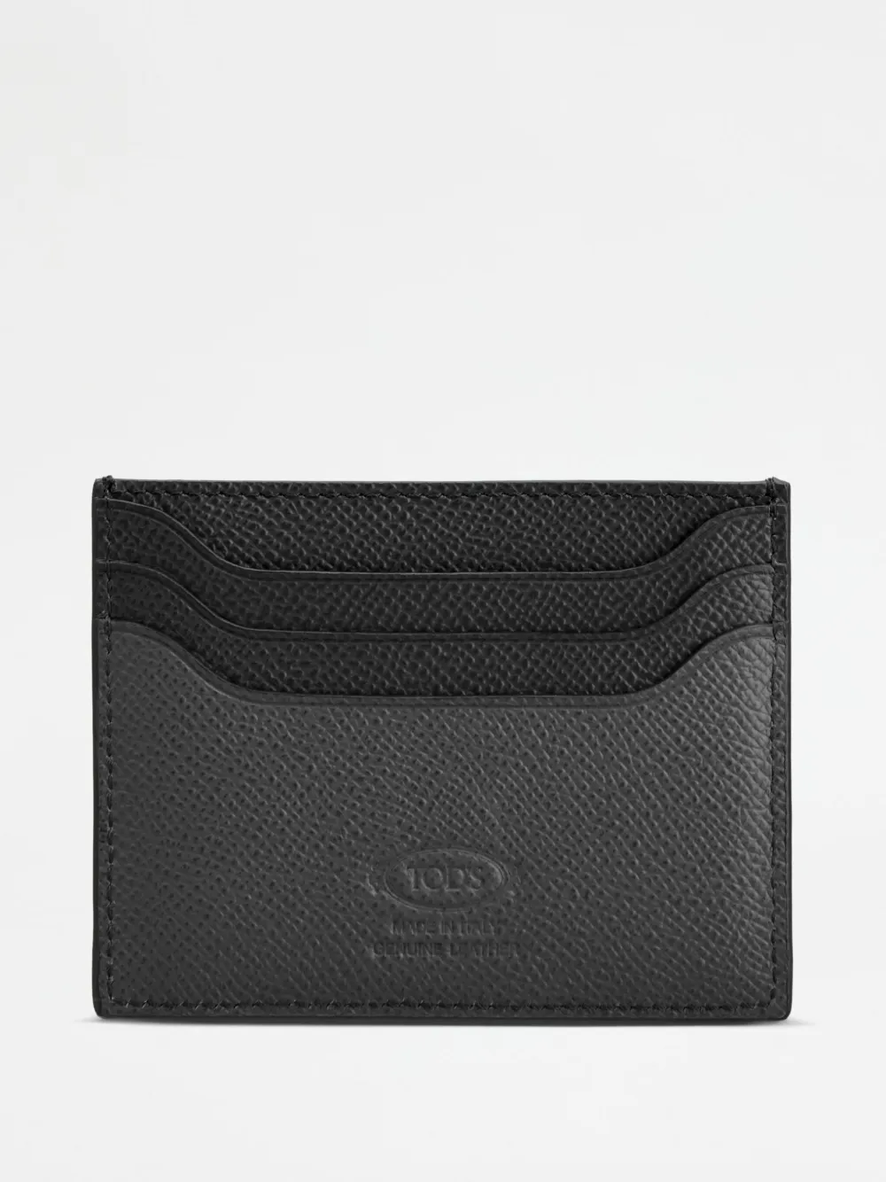 Tod's Leather Card Holder In Grey