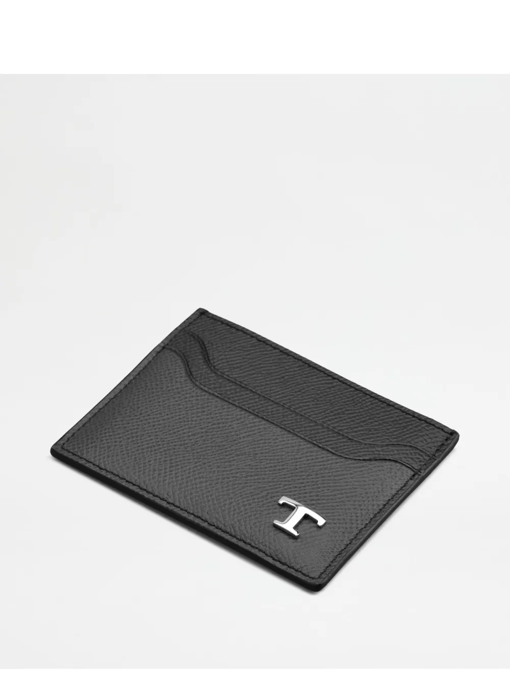Tod's Leather Card Holder In Grey