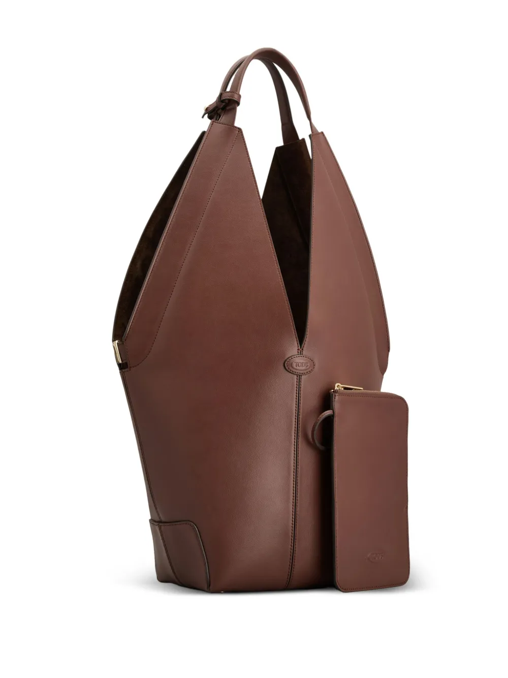 Tod's Leren shopper - Bruin