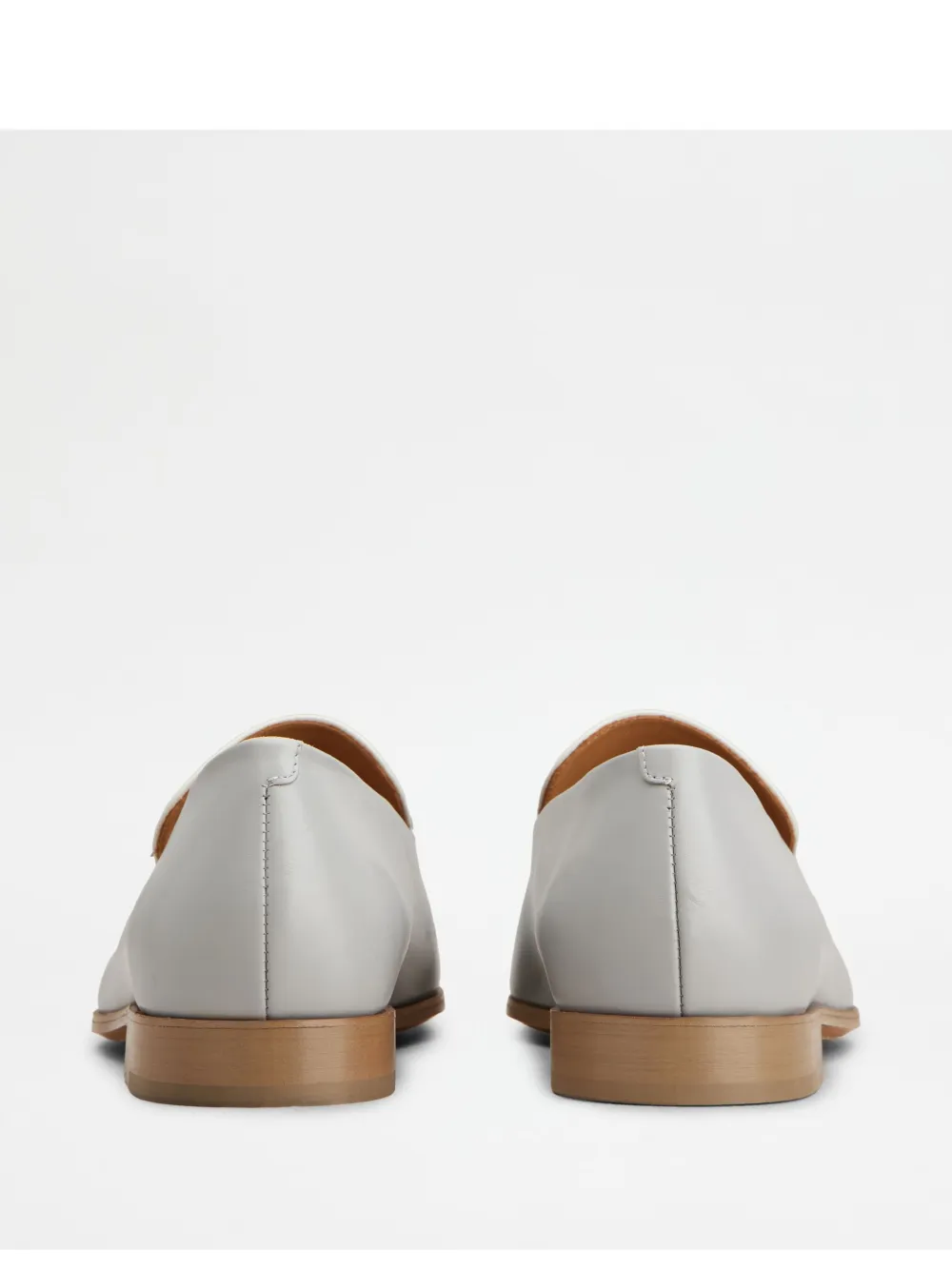 Tod's Two-tone Leather Loafers In Grey