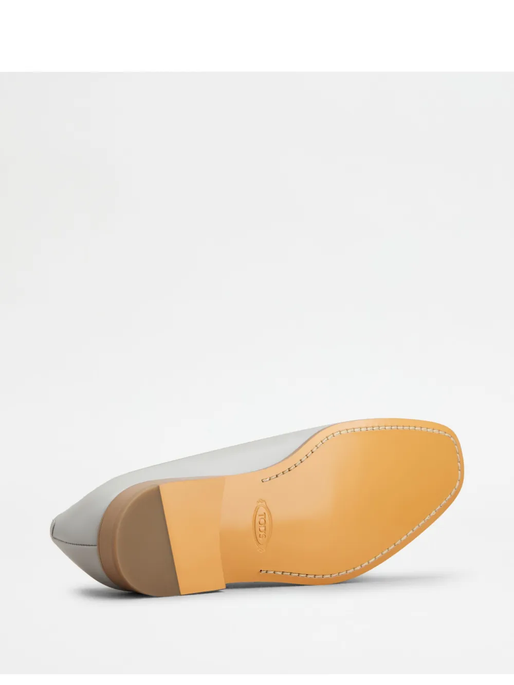 Tod's Two-tone Leather Loafers In Grey