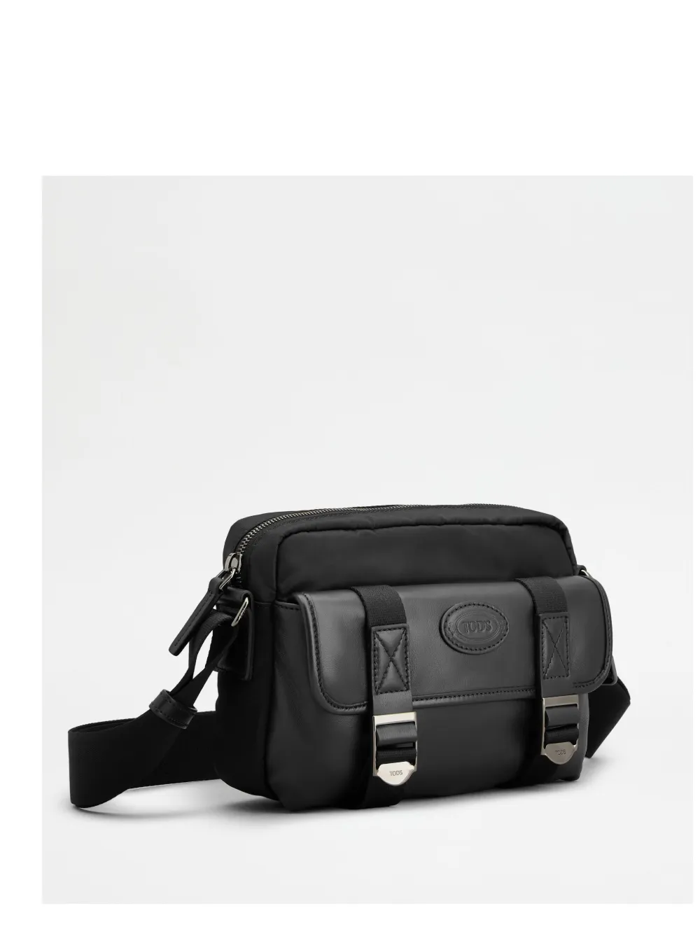 Tod's Leather Messenger Bag In Black