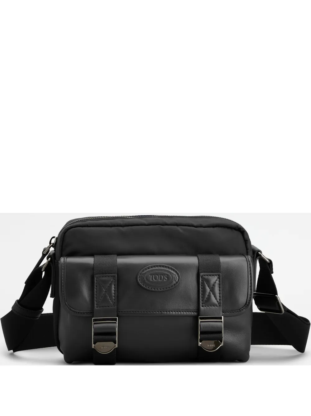 Tod's Leather Messenger Bag In Black