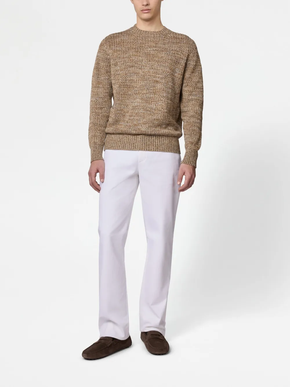 Tod's Mouliné Sweater In Neutrals