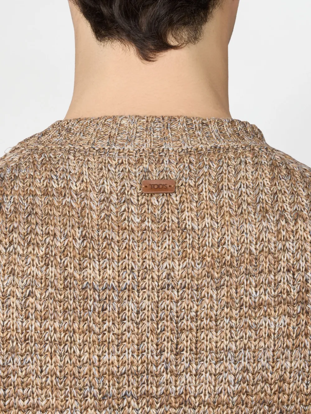 Tod's Mouliné Sweater In Neutrals