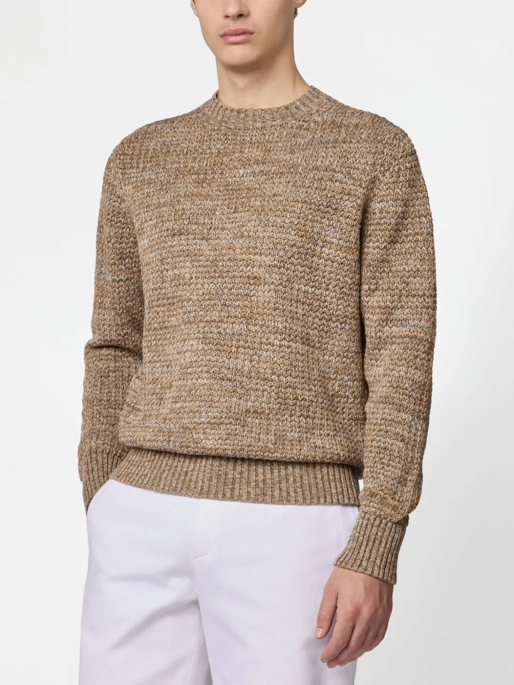 Tod's Mouliné Sweater In Neutrals