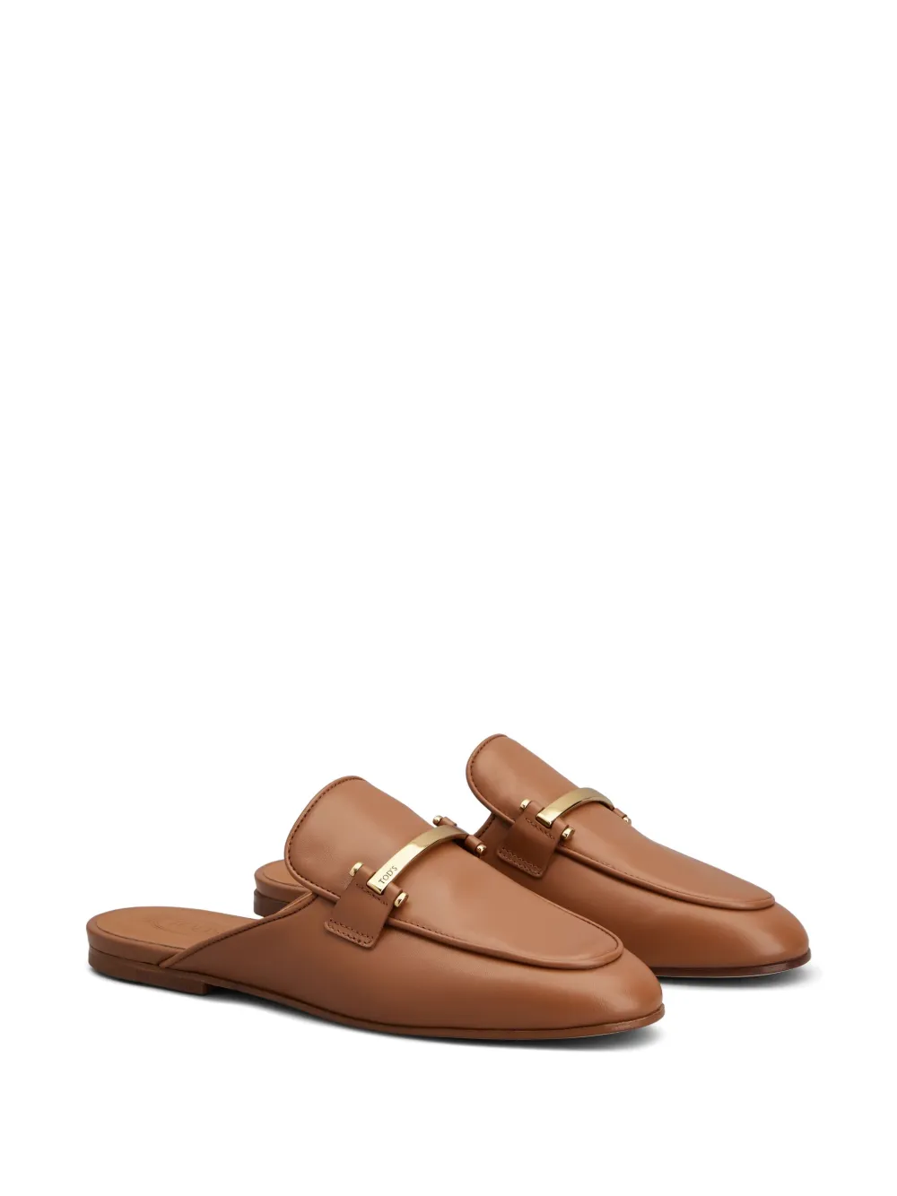 Tod's Muiltjes met logoplakkaat - Bruin