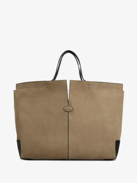 Tod's maxi suede tote bag