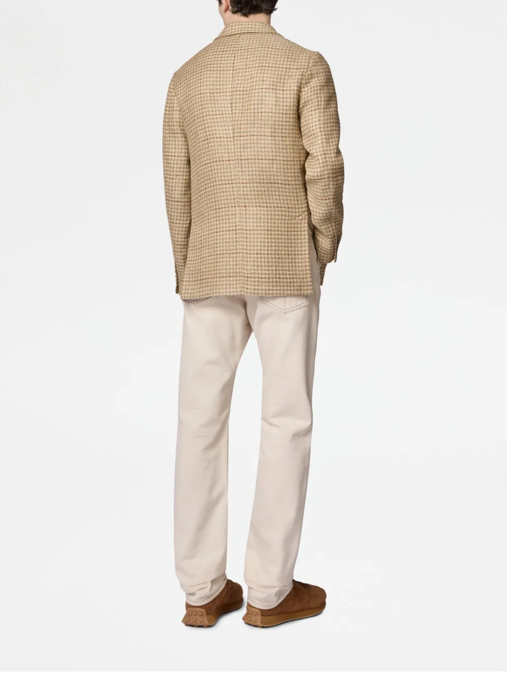 Tod's Checkered Blazer In Neutrals