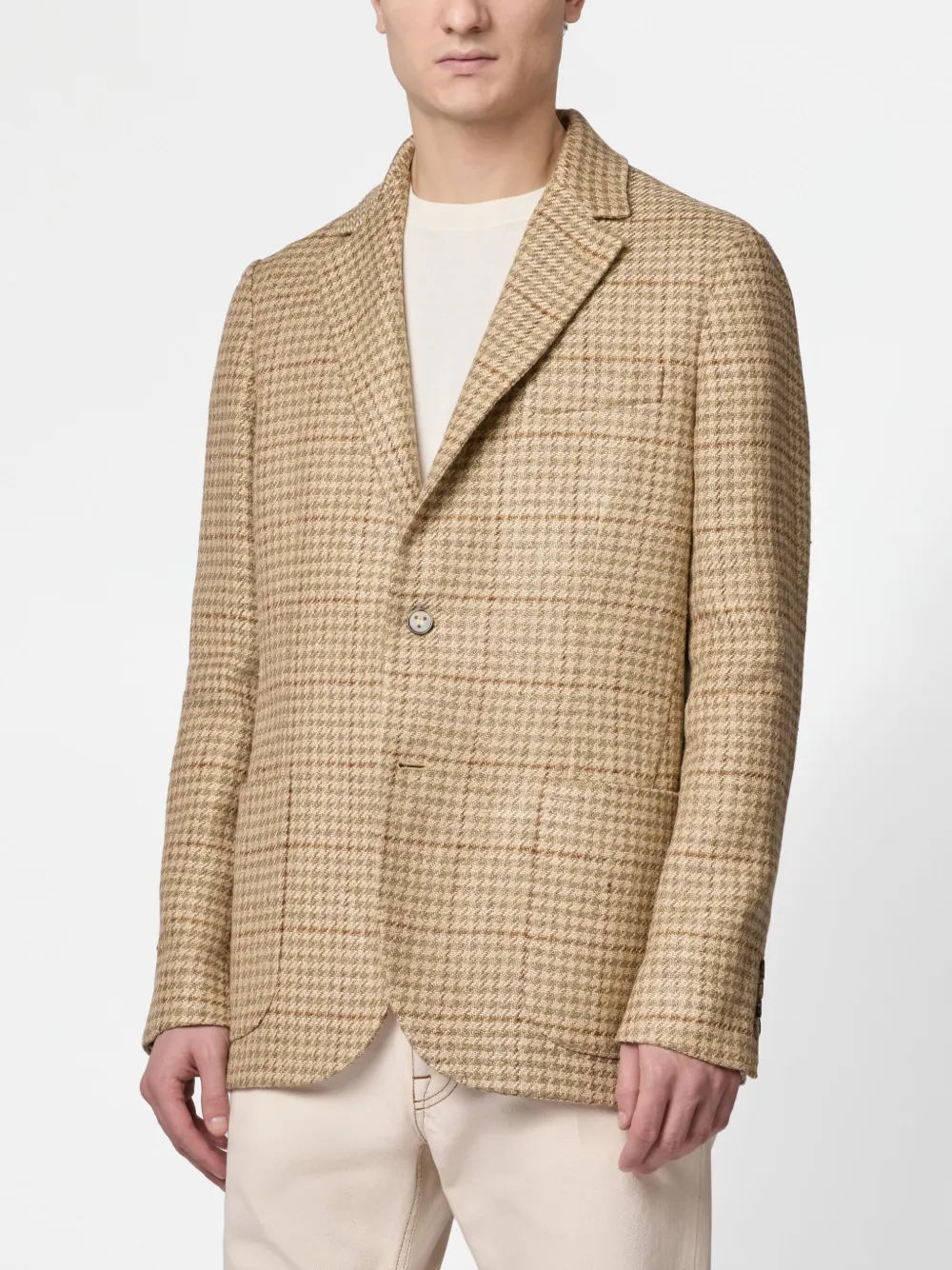 Tod's Checkered Blazer In Neutrals