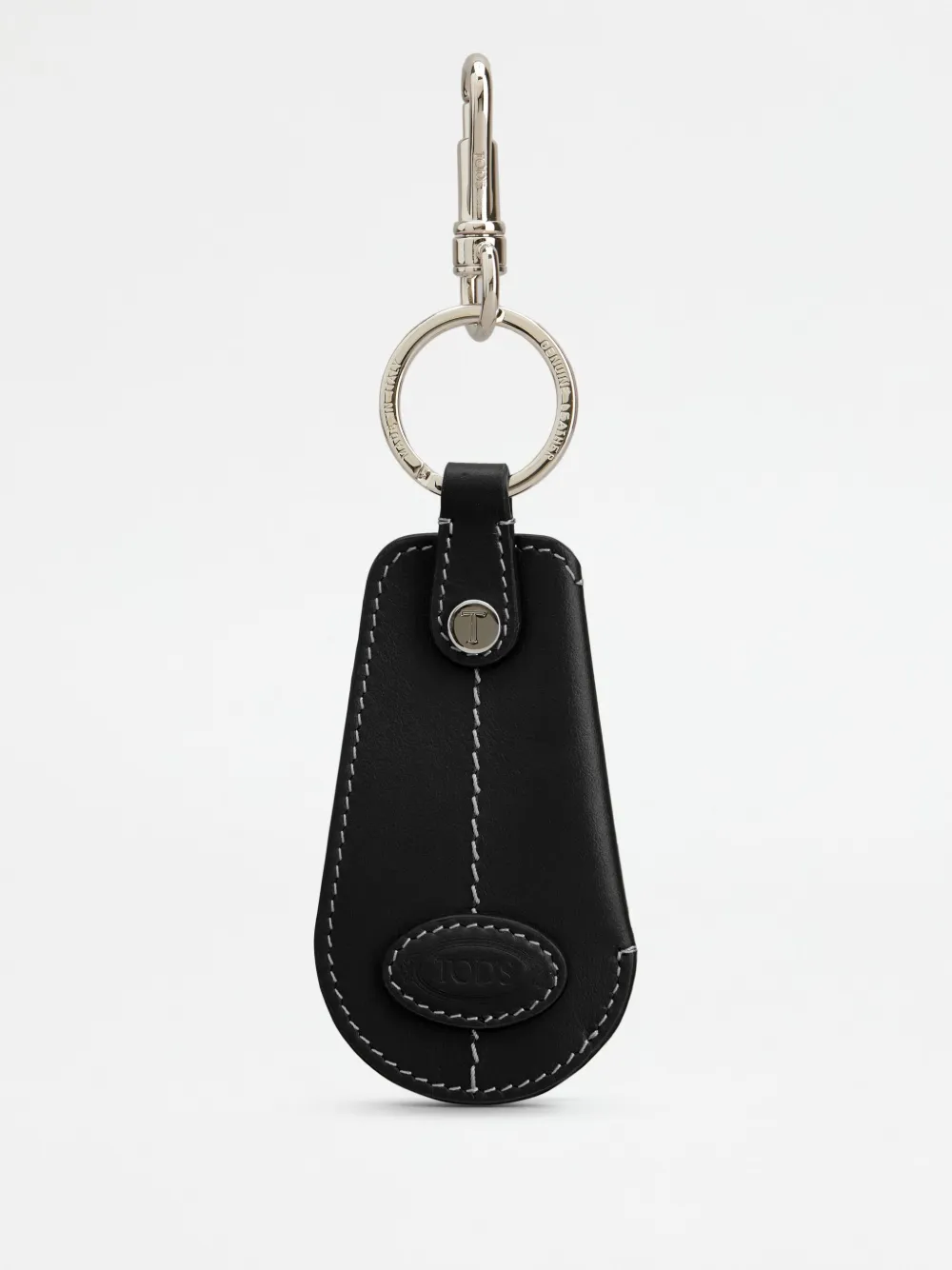 Tod's Leather Keyring With Shoehorn In Black