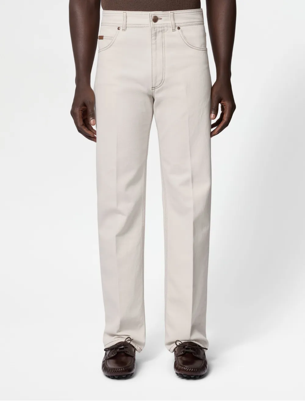 Tod's Relaxed Fit 5 Pocket Jeans In Neutrals