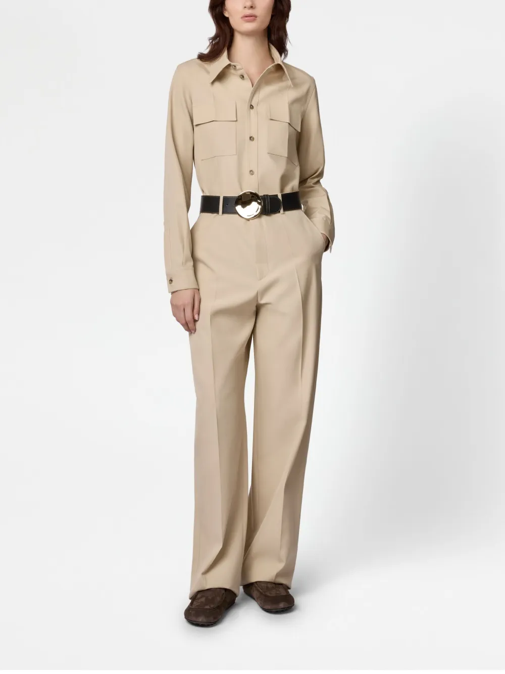 Tod's Pressed-crease Shirt In Neutrals