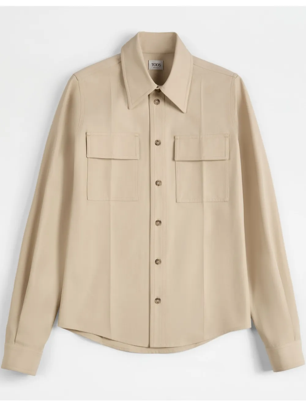 Tod's Pressed-crease Shirt In Neutrals