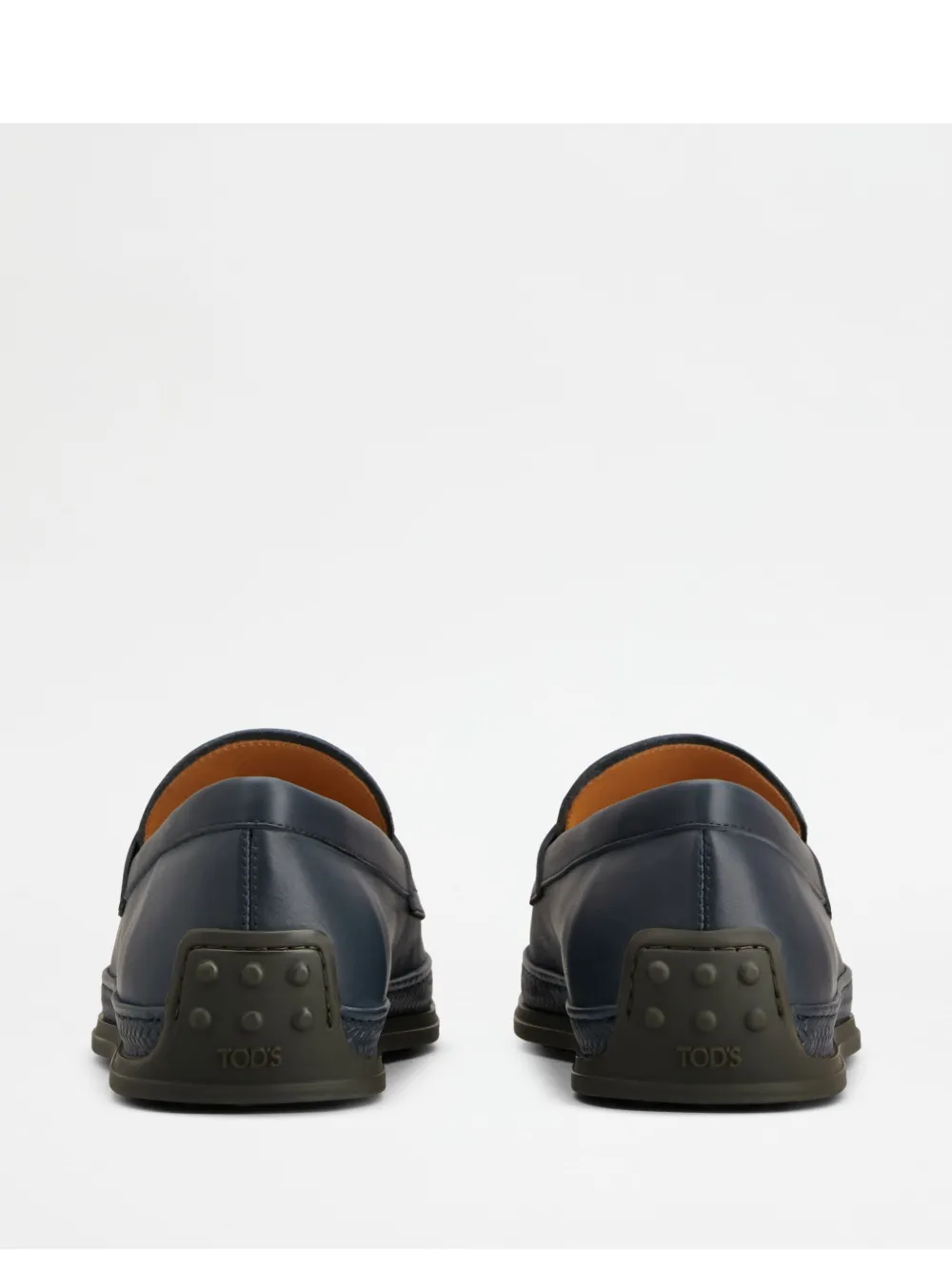 Tod's Leather Loafers In Blue