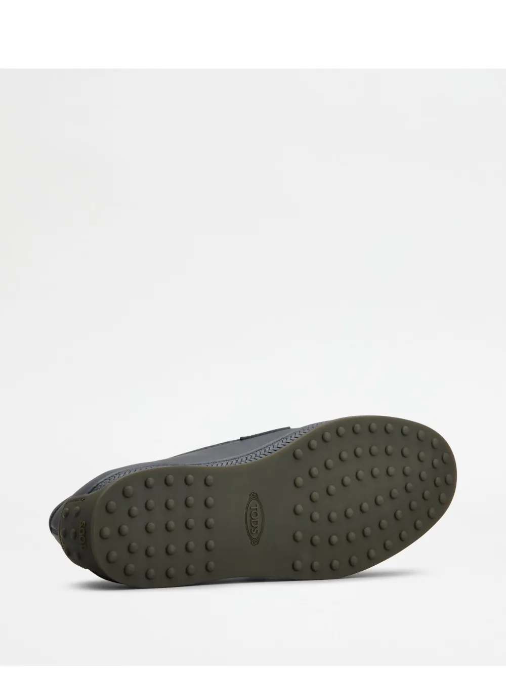 Tod's Leather Loafers In Blue
