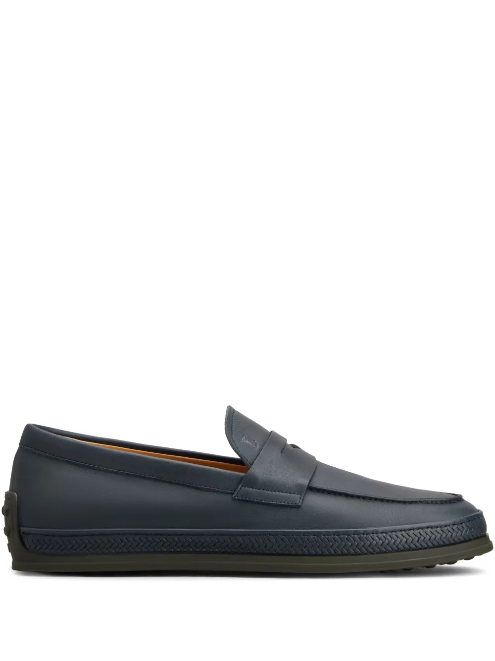 Tod's leather loafers Blue