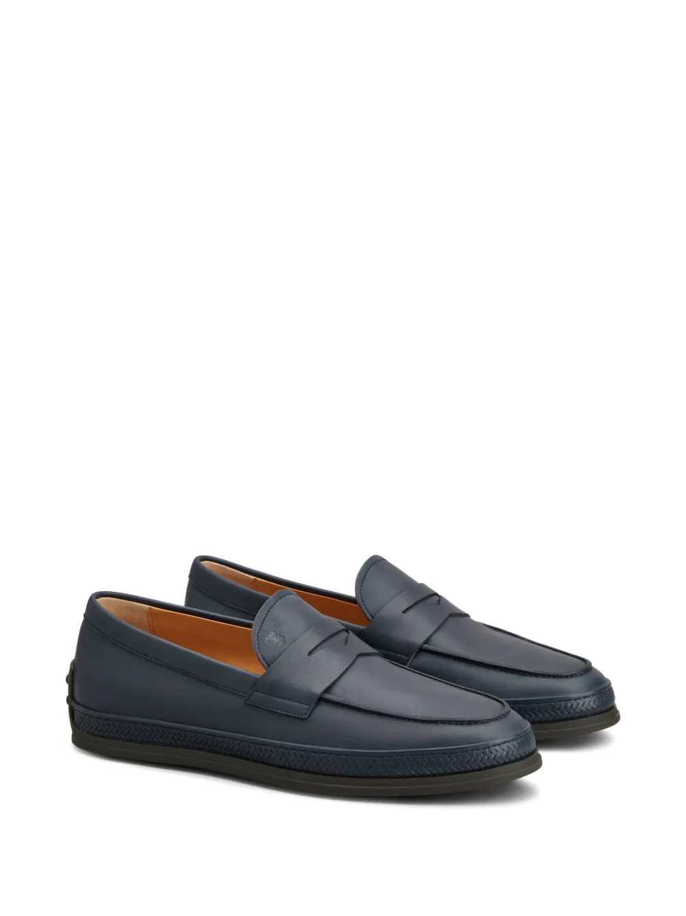 Tod's leather loafers Blue