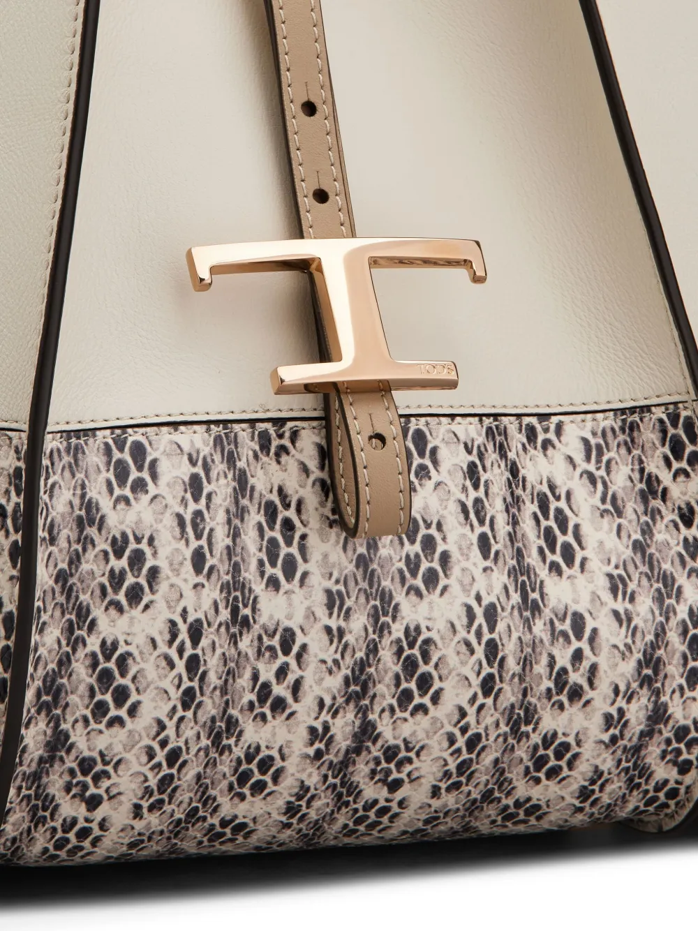 Shop Tod's Small T-timeless Tote Bag In Neutrals