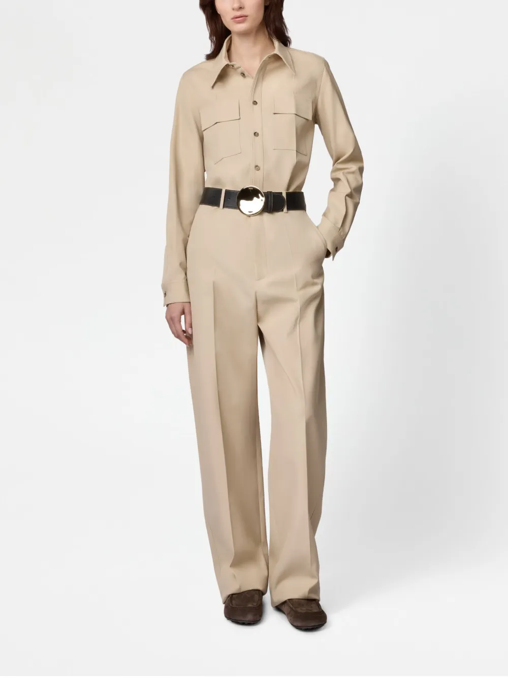 Tod's Tailored Straight-leg Trousers In Neutrals
